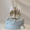 Vela Dorada Vintage para Hornear Estilo Ins Cake Europeo Velas Pequeñas Suministros para Arreglo de Mesa de Postres Fiesta de Cumpleaños Romántica