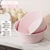 Tina de baño para bebé para dormitorio estudiantil, tina de lavandería, lavabo de cocina impreso extra grande al por mayor, lavabo de plástico engrosado
