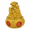 Adornos Giratorios de Bol de la Fortuna de los Doce Signos del Zodíaco para Riqueza y Prosperidad, Adornos del Signo de la Oveja y el Dragón, Decoraciones de Mesa para Sala de Estar Venta al por Mayor