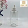 Botella de Loción de 500 ml, Botella de Bomba de Rosca con Hombro Redondo, Botella de Presión, Botella de Plástico PET, Botella con Bomba de Rosca, Botella Cosmética
