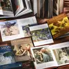 Día Hermoso Libro Pequeño Pintura al Óleo Serie Álbum Antiguo Tema Pintura Famosa Diario Material DIY Base de Decoración Papel 96 Hojas 6 Diseños