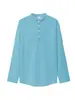 Sitio Independiente Tk Transfronterizo Europeo y Americano Camisa Polo de Manga Larga para Hombre Verano Casual Transpirable Botones Cuadros Camisa Polo
