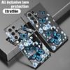 Estilo Nuevo de Verano Diseño de Mariposa Azul Adecuado para Samsung S24 Funda de Teléfono Transparente de TPU de Moda con Pintura Colorida, Venta al por Mayor de Fábrica en Stock