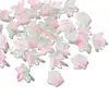 Cuentas de Flor Trompeta Estrella de Cinco Puntas de Vidrio Degradado, Cuentas de Flor de Cinco Pétalos con Agujero Central, Abalorios Sueltos para Horquillas, Pendientes, Pulseras Estilo Antiguo DIY