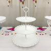 Atacado Europeu Suporte de Exibição de Mesa de Sobremesa de Aniversário Conjunto de Ornamentos Mesa de Lanche Refeição Fria Bandeja de Bolo de Três Camadas