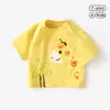 Camiseta de manga corta de verano para bebé Top de verano para niño Camiseta fina de manga corta para bebé Ropa holgada de verano para niños Ropa para niños