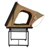 Tienda de Campaña Rígida para Montar en Coche con Diseño de Apertura Lateral, Base de Panal de Aluminio, Escaleras de Aluminio de 2.3m, Tira de Luz LED Integrada, Impermeable