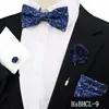 Conjunto de Gravata Borboleta e Lenço Quadrado Masculino com Padrão Escuro Retrô, Acessórios para Traje de Casamento, Gravata Borboleta Paisley, Mais Vendido na Amazon