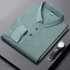Camisa tipo polo de manga larga para hombre con cuello camisero, adecuada para papás de mediana edad, camiseta informal y moderna de estilo coreano para hombre, adecuada para primavera y otoño