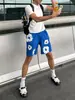 Pantalones Cortos Casuales de Algodón con Estampado de Espuma Estilo Americano de Marca de Moda para Hombre, Pantalones Cortos Deportivos de Baloncesto de Verano, Pantalones Exteriores de Tres Cuartos