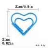 Clips de Papel de Colores con Forma de Corazón para Venta al por Mayor Transfronteriza, Lindos Clips con Forma de Corazón, Suministros de Oficina