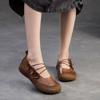 Shanghai Jie Shu 2024 primavera nueva banda elástica Lazy Slip-on retro clásico moda punta redonda boca baja zapatos de mujer