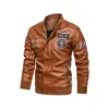 Otoño 2026 Amazon Chaqueta Fina de Polar para Hombre con Cuello de Béisbol y Letras Bordadas, Chaqueta de Piel Sintética Lavada para Jóvenes