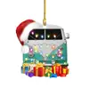 Produtos Novos Transfronteiriços Venda Quente de Natal Enfeites Decorativos de Acrílico Maçã Galo Velho Pingente Decoração de Festa de Feriado