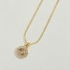 Venta caliente transfronteriza, collar personalizado con cadena de clavícula y colgante retro francés con diseño de estrella de cinco puntas y paisaje frío para mujer