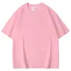 Camiseta de Manga Corta de Algodón Puro de Peso Pesado 300g, Unisex, Corte Holgado, Top Grueso, Moda de Verano para Hombre, Fábrica de Marca de Tendencia de Exportación