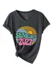 Senior 2027 Amazon Ebay Site Independente Moda Estilosa Camiseta Feminina Manga Curta Gola V Camisa Básica Exportação