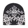 Sombrero tejido de moda estilo coreano otoño e invierno a prueba de frío sombrero tipo pullover jacquard sombrero de lana cálido hip hop combinable serie de gorros para el frío