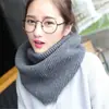 Cachecol de Lã Tricotado Estilo Coreano Outono e Inverno, Cachecol Feminino Cor Sólida Quente e Espesso, Fabricante de Inverno Dropshipping
