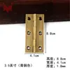 Bisagra Antigua China Imitación Cobre Puro para Puertas de Madera, Bisagra de Latón Gruesa de Apertura Plana, Pantalla Plegable Oculta para Puerta de Gabinete