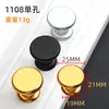 Tirador Redondo de Agujero Único para Cajón Manija de Botón Negra de Aluminio para Puerta de Armario Estilo Moderno Simple Europeo y Americano