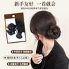 Peruca para Mulheres com Penteado de Coque, Coroa Alta, Cabelo Humano Realista, Coque de Princesa Despojado, Peruca de Coque de Cabelo