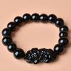 Novo bracelete de obsidiana sintética estilo chinês para homens e mulheres, pulseira étnica para casal, joia de temperamento da moda para mulheres