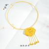 Pu Zuojiu no se desvanece oro accesorios diy emperador discípulos borla colgante collar dragón y fénix candado bolsa cadena suéter mujeres