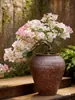 Macetas de Cerámica Florales Vintage Hechas a Mano con un Tacto Lujoso para el Jardín, Adecuadas para Phalaenopsis y Buganvilias, con Ramas Altas, Macetas Grandes de Cerámica Gruesa