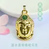 Colgante de Buda de Jade Grado A Natural Cabeza de Guanyin Agua Azul Collar Transmisión en Vivo Templo Venta al por Mayor S5062507