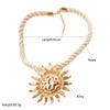 Collar Exagerado de Fiesta de Personalidad Europea y Americana Colgante de Vacaciones Playa Océano Sol Cadena de Clavícula de Moda Exagerada para Mujer