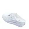 Zapatos Blancos de Velcro para Mujer Verano con Cordones Zapatos de Tabla Superficie de Malla Zapatos de Malla Transpirables Chanclas Planas