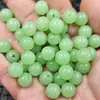 Contas Redondas de Vidro Verde Fruta Jade Sintético Contas Soltas Aventurina Sintética 10mm Pulseira Colar Acessórios de Joias Contas Artesanais