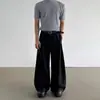 Pantalones de vestir anchos vintage japoneses para hombre, diseño de marca moderna, pantalones casuales de caída, pantalones de traje holgados estilo americano con pliegues tridimensionales