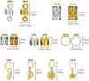 150 piezas de Amazon DIY traje de trenza sucia trenza dorada y plateada cuentas para el cabello accesorios para el cabello anillo de trenza pinza para el cabello accesorios para peluca