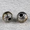 Accesorios de Plata S925 Nueve Caracteres Palabras Verdaderas Cuentas de Buda Cuentas Redondas Agujero Grande Hecho a Mano diy Joyería de Plata Cuentas Espaciadoras de Rueda de Trama