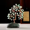 Árvore da Fortuna de Cristal Citrino Natural Árvore Criativa da Fortuna Planta em Vaso de Cristal Decoração para Mesa de Chá de Escritório em Casa