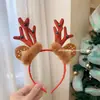 Diadema de Navidad cuernos de alce grandes tocado orejas dulces lindas diadema de felpa Mori Super hada pasador accesorios para el cabello