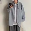 Camisa de trabajo de manga larga para hombre de comercio exterior transfronterizo del sudeste asiático, camisa chaqueta casual relajada versátil de moda estilo Hong Kong