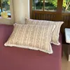 Nuevo Conjunto de Cuatro Piezas de Franela con Encaje Estilo Hepburn Algodón Completo Ribete de Encaje Funda Nórdica Juego de Sábanas para Dormitorio Comercio al por Mayor