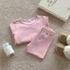 E-Closet Infantil Estilo Coreano Algodón Fino Pijama Infantil Niños y Niñas Otoño e Invierno Manga Larga Conjunto de Dos Piezas Conjunto de Ropa Interior para Bebé Sin Etiquetas