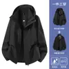 Nueva chaqueta tres en uno impermeable y cortavientos para exteriores, a prueba de tres elementos, para otoño e invierno, para hombres y mujeres, abrigo deportivo y casual de alta calidad