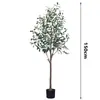 Venta al por mayor transfronteriza de plantas verdes artificiales, olivos artificiales, plantas verdes en maceta, plantas verdes falsas, plantas artificiales y decoraciones de suelo para la sala de estar