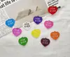 Llavero Colgante Corazón Colorido de Acrílico Accesorios de Pegamento Cremoso Palabra en Inglés "Forever" Adornos Decorativos