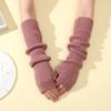 40 Mangas Largas Finas Sin Dedos para Mujer Nuevo Otoño e Invierno Protección Extendida para Brazos Mangas Y2K Tejidas Cálidas Mangas Falsas