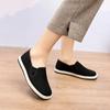 Zapatos de Tela Suela de Metal Wang Yuan para Mujer Negros Primavera y Otoño Talla Grande Transpirables Zapatos para Madre Zapatos de Tela con Suela de Metal Hechos a Mano Verano Antiolor