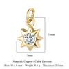 Mariposa Bebé Elefante Ojos Cobre Zircón Accesorios de Joyería DIY Estrella Luna Palma Pie Collar Pulsera Colgante Pequeño