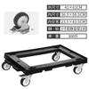 Caja de plástico con ranura plana para coche de tortuga hueca, caja pequeña de cuatro ruedas apilable, carrito de herramientas móvil, carrito