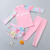 Traje de baño para niñas 2025 Nuevo Tallas Mediana y Grande Traje de baño de pantalón largo para niños Protección solar Traje de baño dividido Venta al por mayor transfronteriza