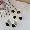 Calcetines de Gato de Dibujos Animados para Mujer, Calcetines Lindos de Media Caña Estilo Coreano, Calcetines Slouch Versátiles sin Costuras a la Moda, Calcetines Largos Lindos para Mujer